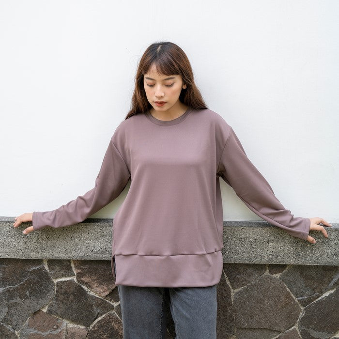 Flashy Sweater Wanita Lecky Marun