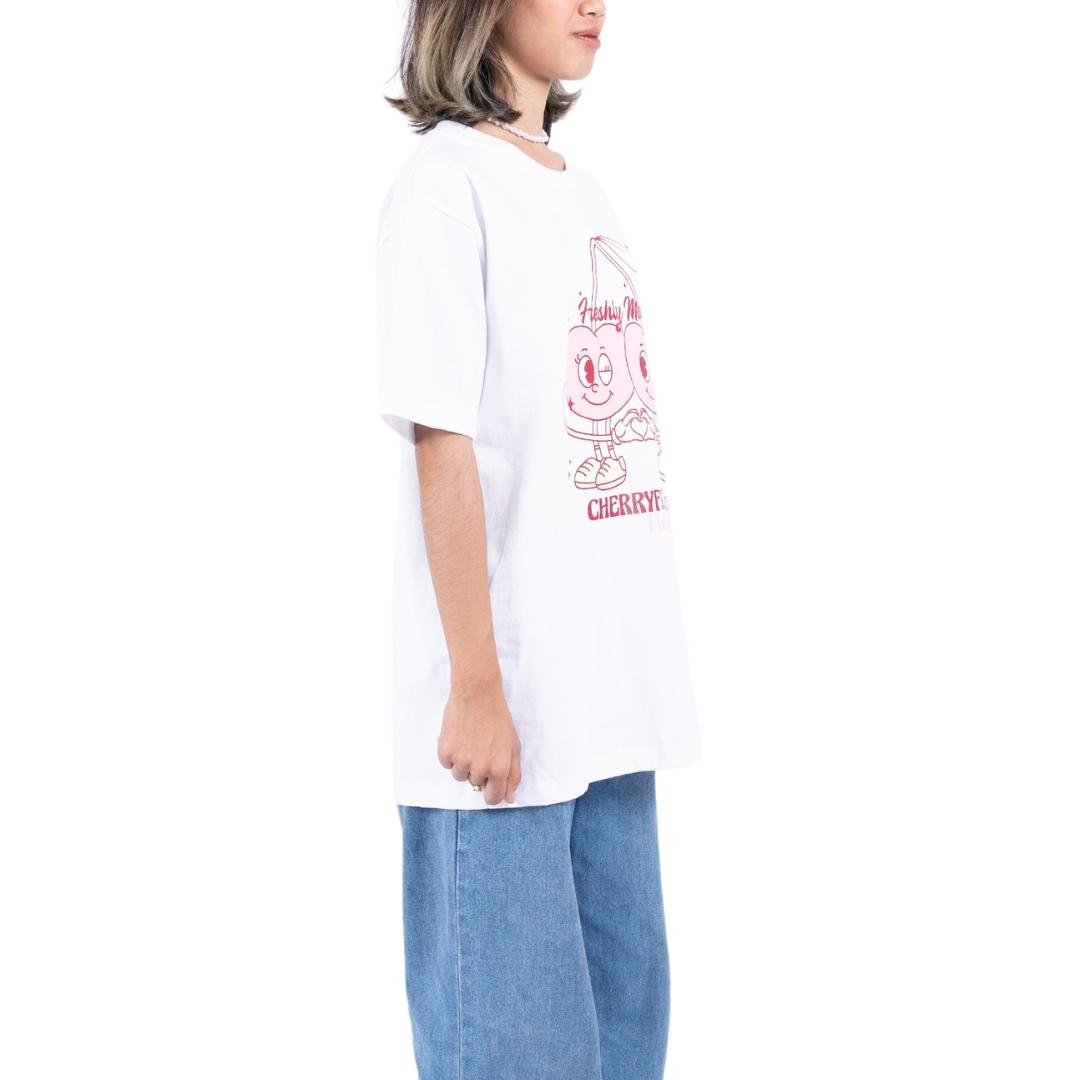 Flashy Kaos Lengan Pendek Wanita Draecy Putih
