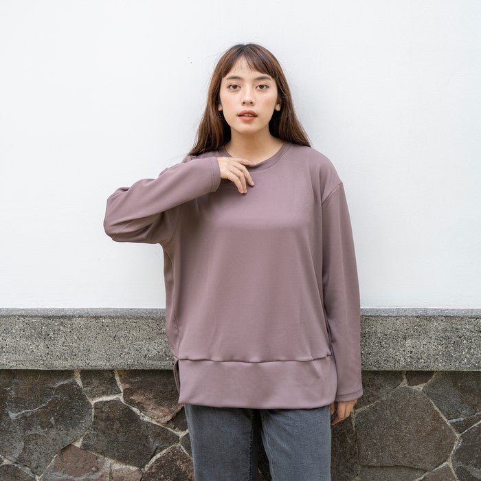 Flashy Sweater Wanita Lecky Marun