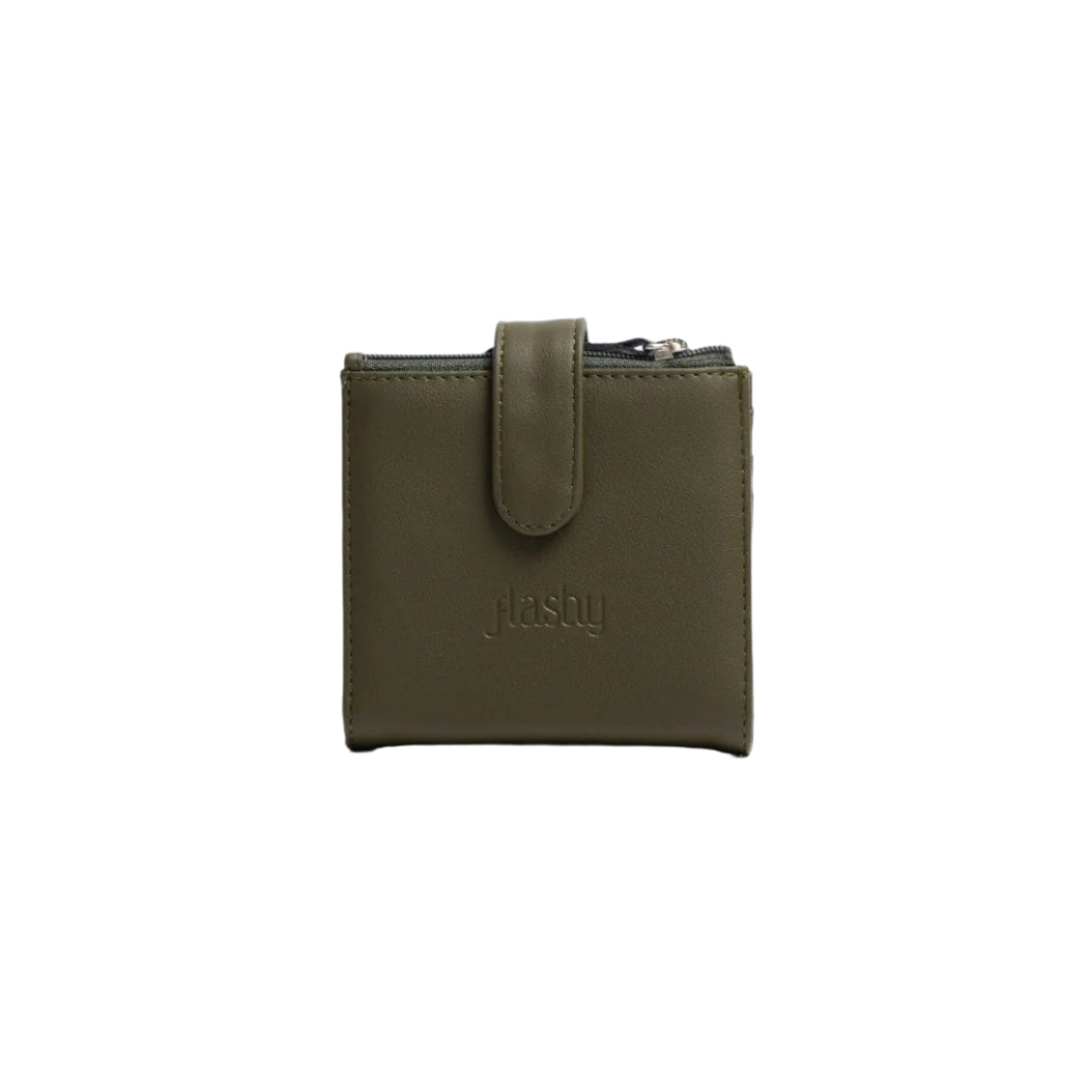 Flashy Dompet Lipat Wanita Vorell Hijau Olive