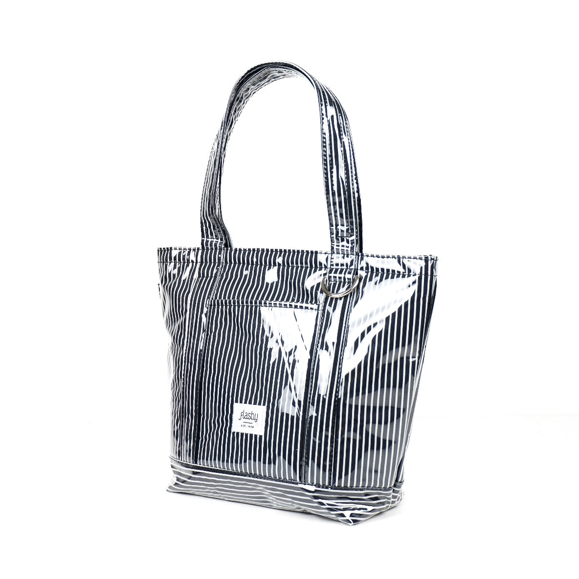 Flashy Tas Kepit Wanita Madeleine Salur Hitam Putih
