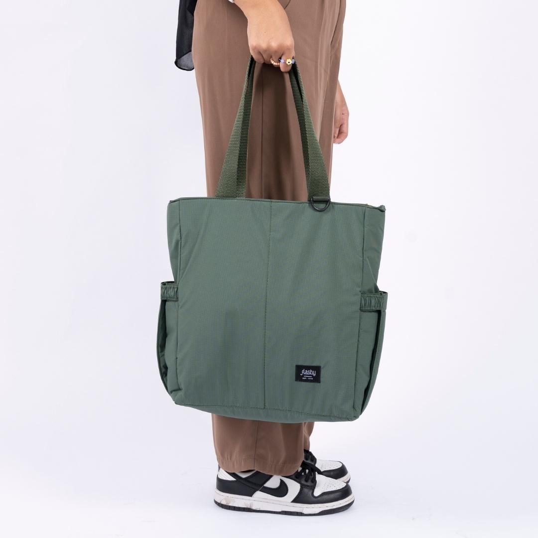 Flashy Tas Kepit Wanita Pruestel Motif Kotak Hijau
