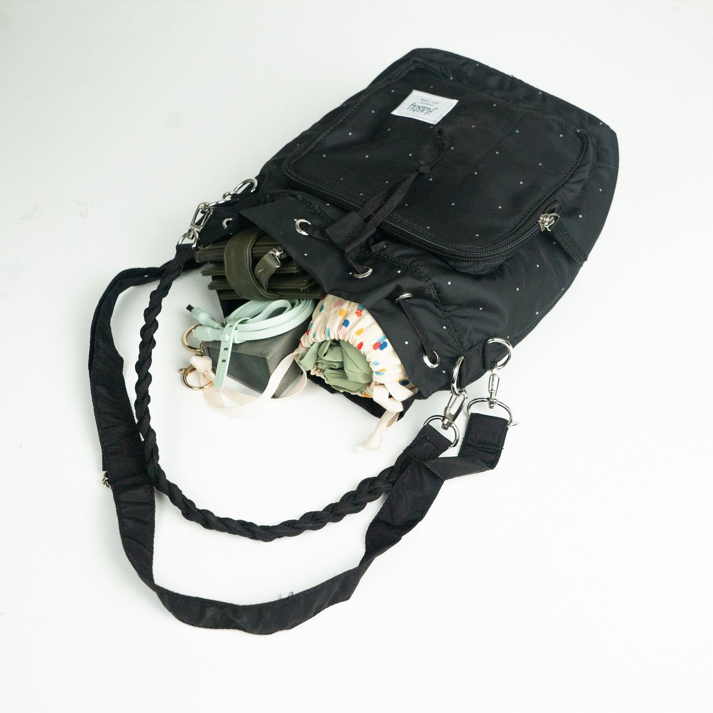 Flashy Tas Selempang Wanita Delfish Hitam Polka