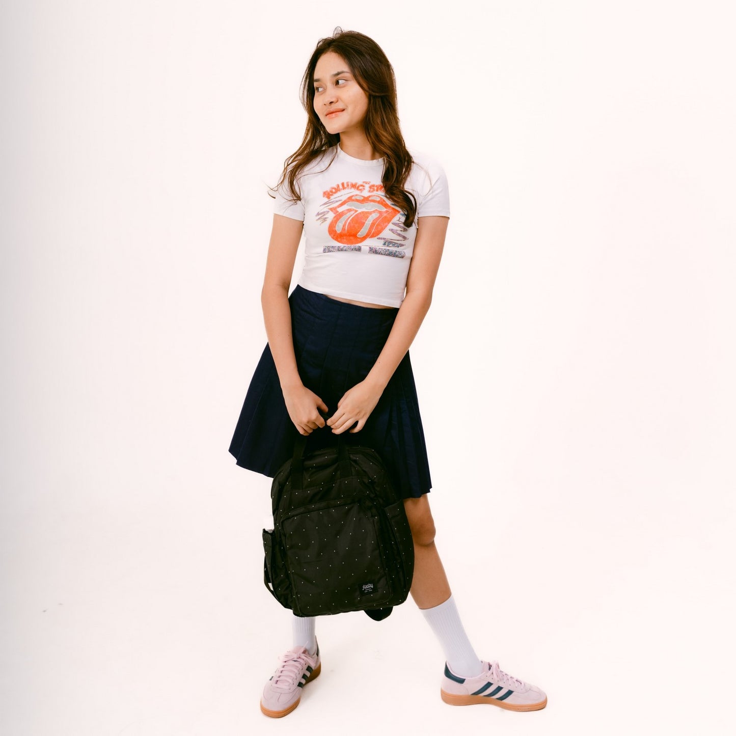 Flashy Tas Ransel Wanita Bielsa Three Polkadot Hitam