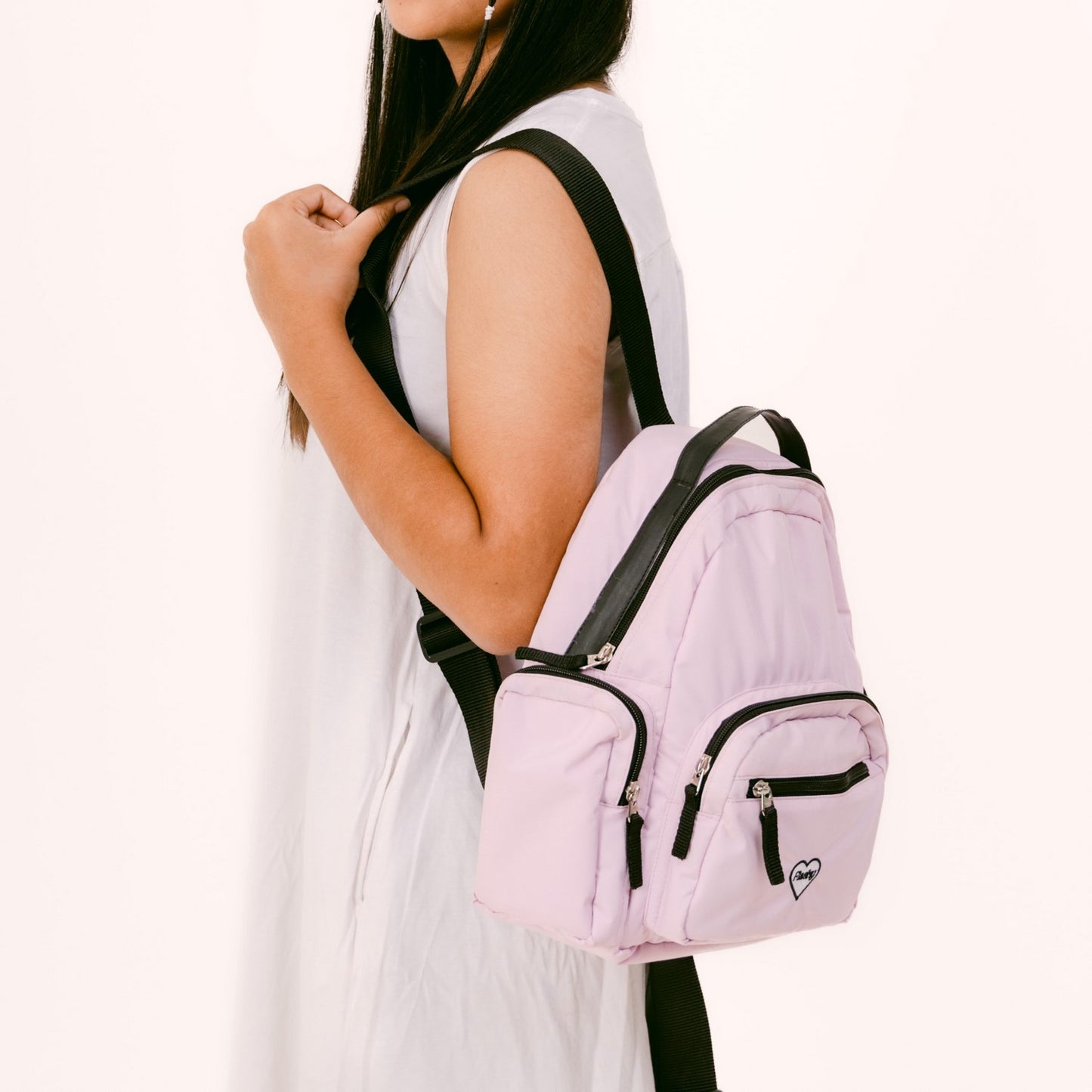 Flashy Tas Ransel Wanita Bloemven Merah Muda Pastel