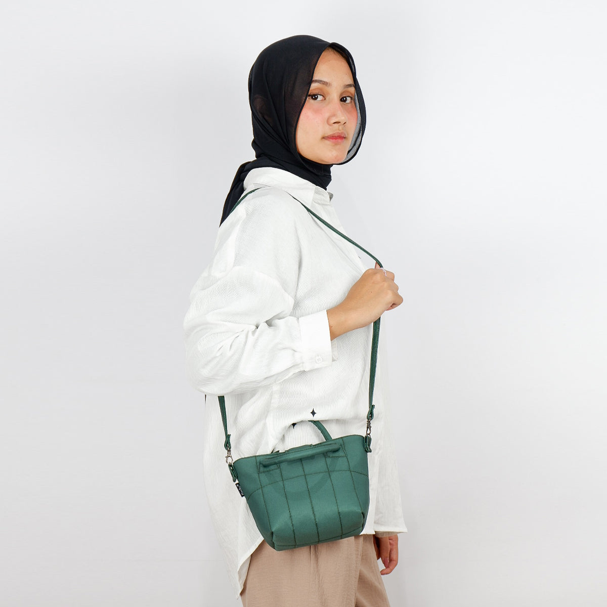 Flashy Tas Selempang Mini wanita Golda Hijau