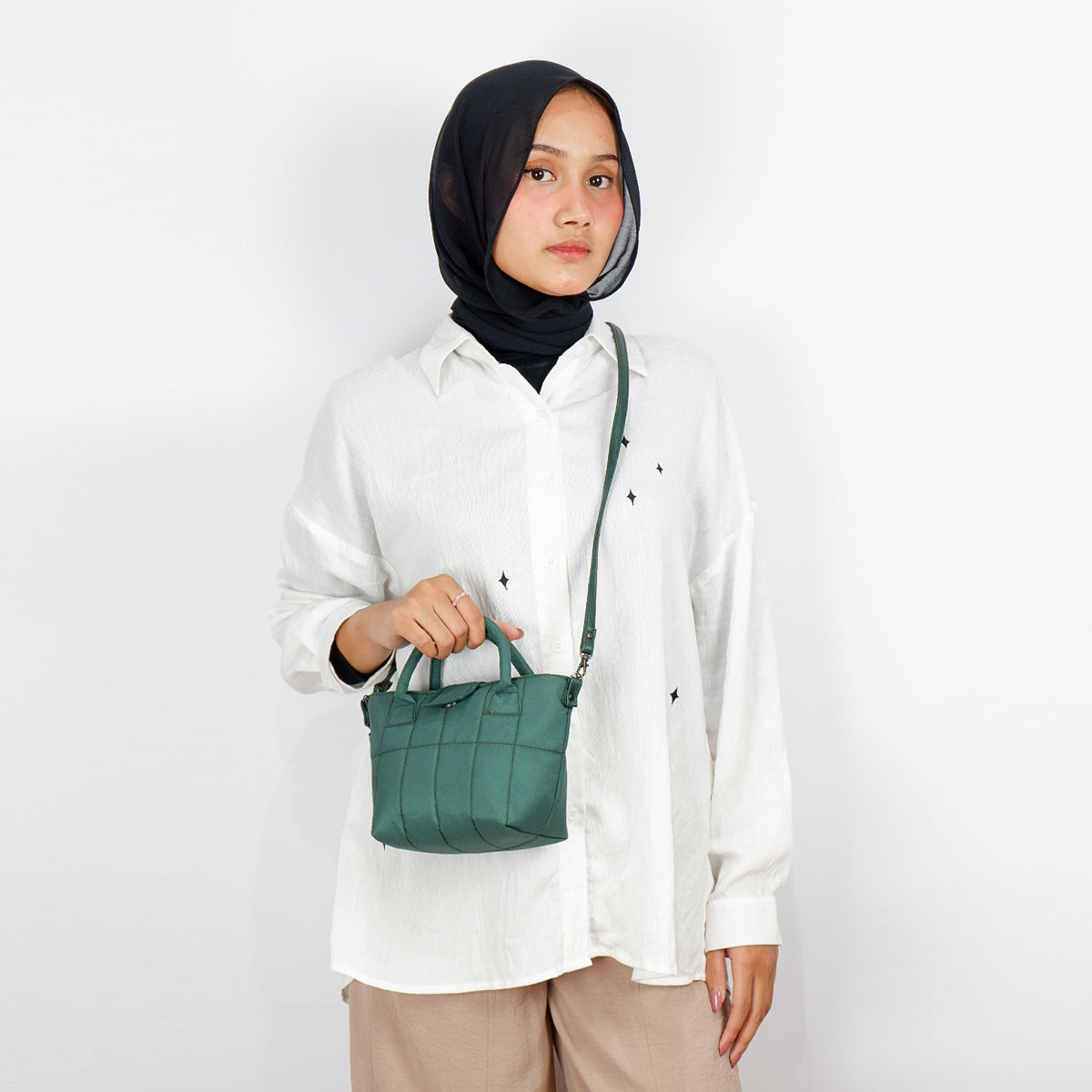 Flashy Tas Selempang Mini wanita Golda Hijau