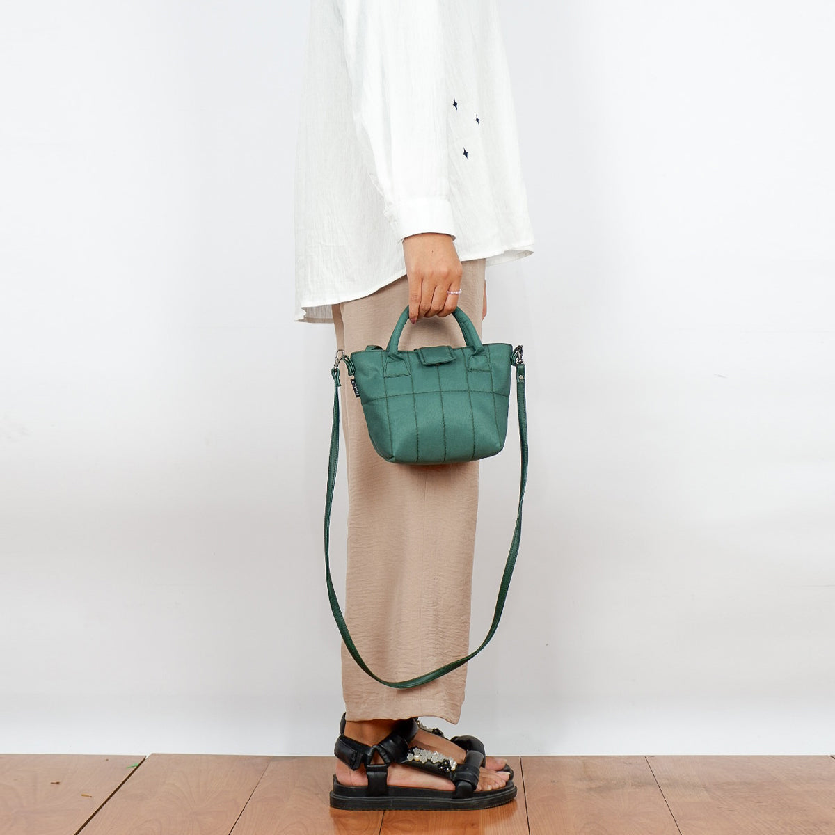 Flashy Tas Selempang Mini wanita Golda Hijau