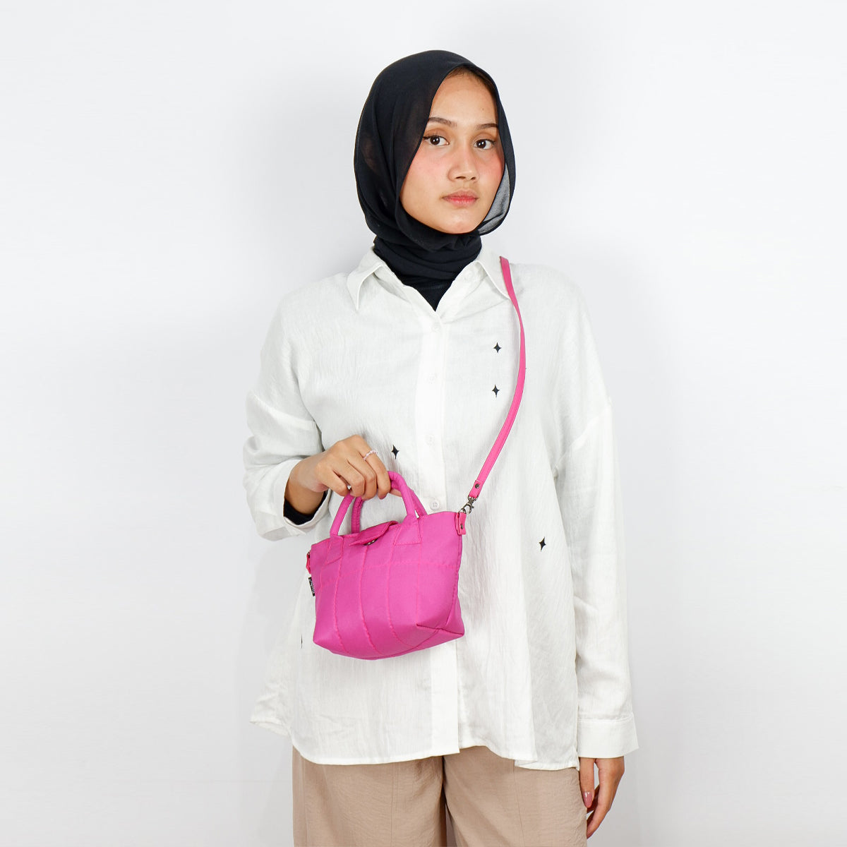 Flashy Tas Selempang Mini wanita Golda Magenta