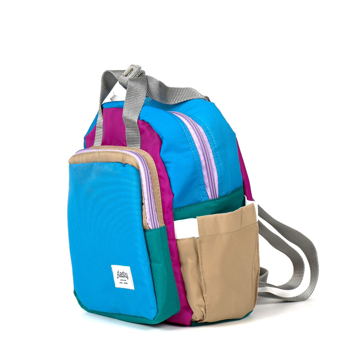 Flashy Tas Ransel Wanita Vegloo BIru Muda Kombi