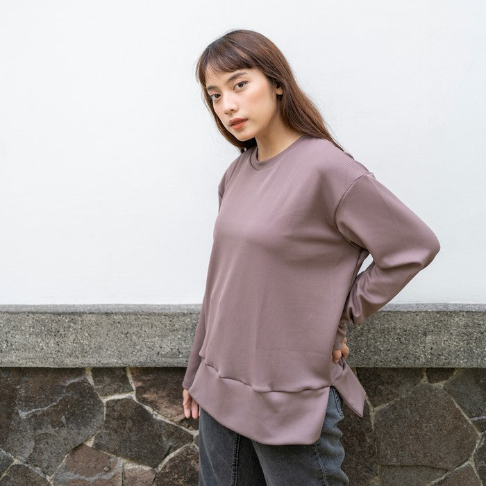 Flashy Sweater Wanita Lecky Marun