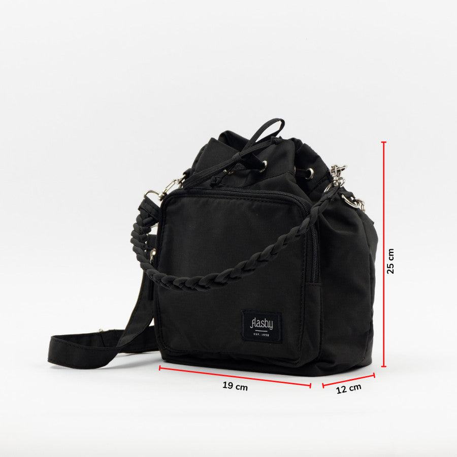 Flashy Tas Selempang Wanita Chiesa Three Hitam