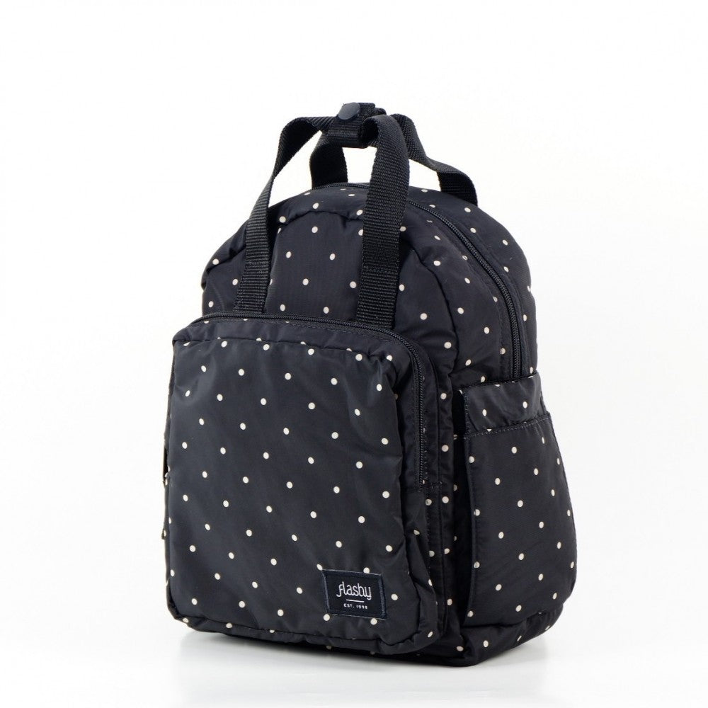 Flashy Tas Ransel Wanita Larbert Eight Polkadot Hitam