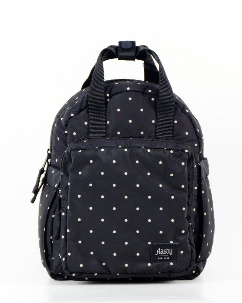 Flashy Tas Ransel Wanita Larbert Eight Polkadot Hitam