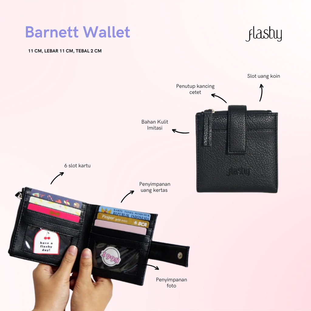 Flashy Dompet Wanita Barnett FIve Hitam