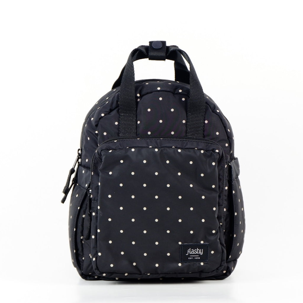 Flashy Tas Ransel Wanita Larbert Eight Polkadot Hitam