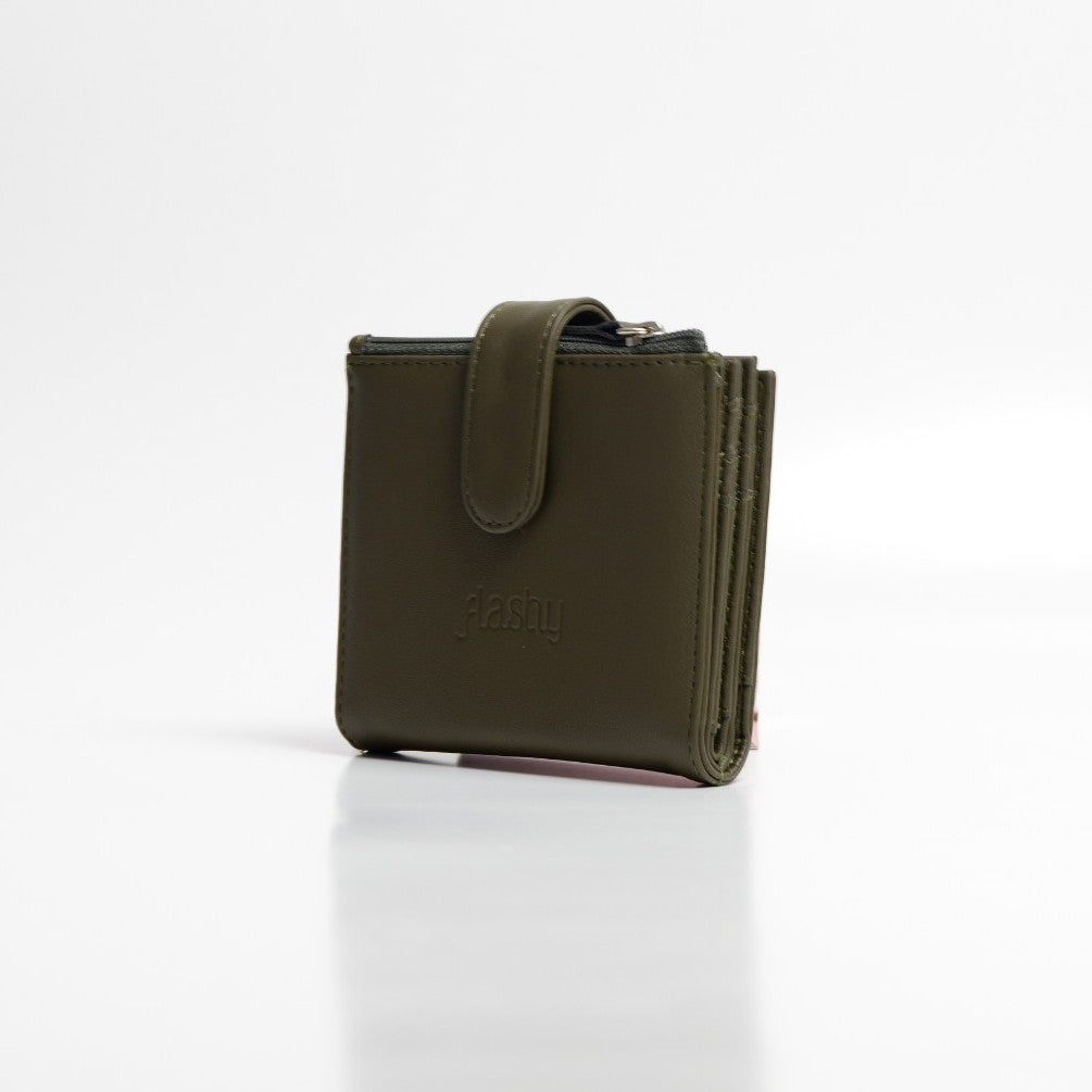 Flashy Dompet Lipat Wanita  Vorell Hijau Olive