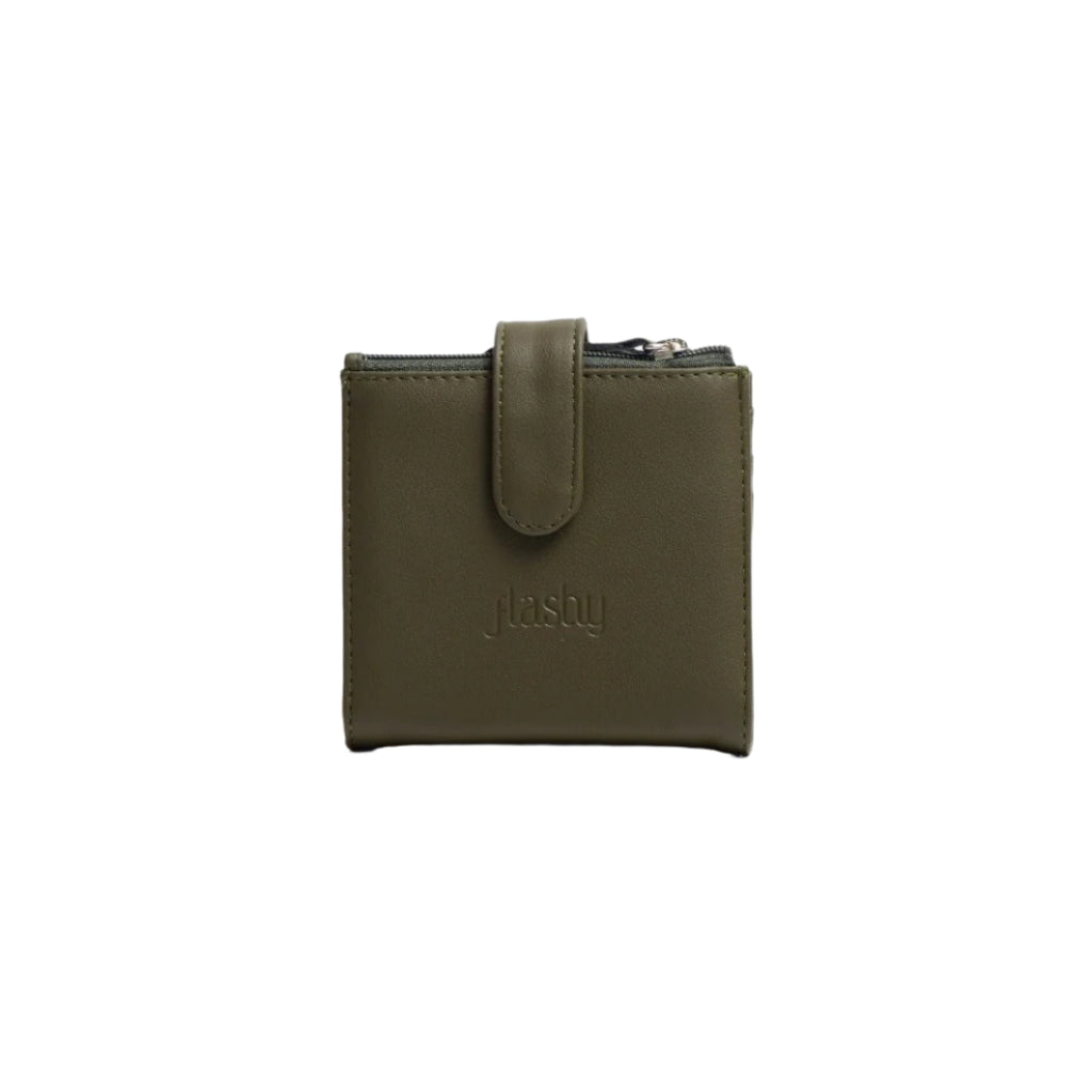 Flashy Dompet Lipat Wanita  Vorell Hijau Olive
