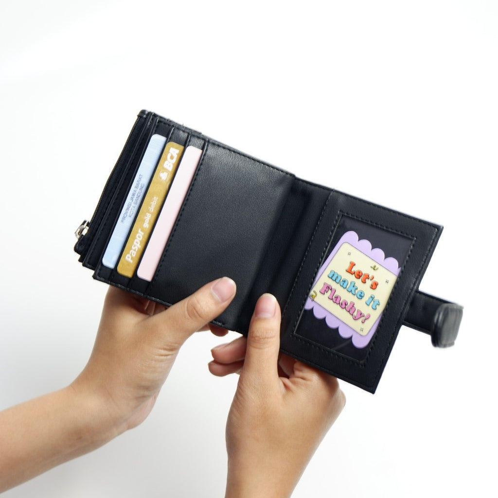 Flashy Dompet Lipat Wanita Vorell Hitam