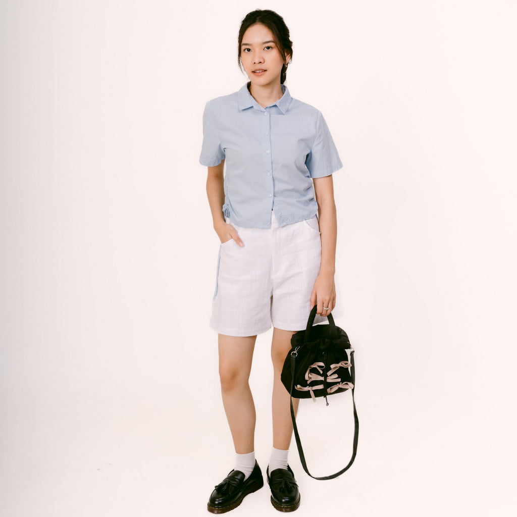 Flashy Tas Serut Wanita Cottrail Pita Krem Tua