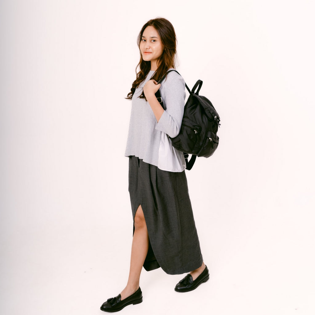 Flashy Tas Ransel Wanita Mabu Seven Hitam