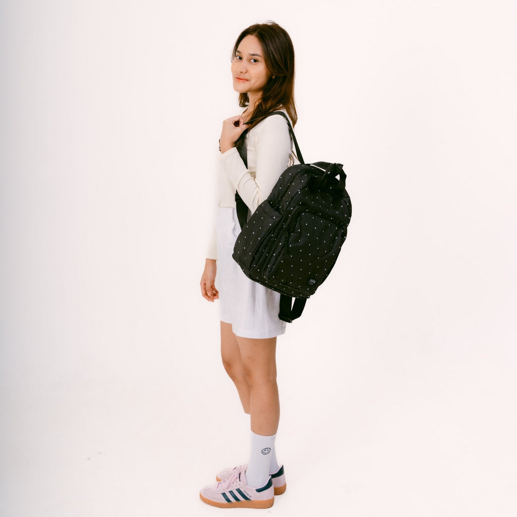 Flashy Tas Ransel Helvilo Hitam Segitiga