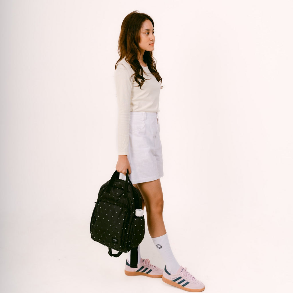 Flashy Tas Ransel Helvilo Hitam Segitiga