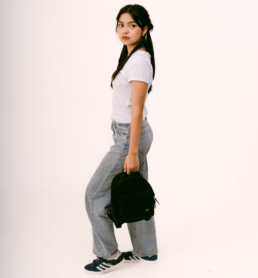 Flashy Tas Ransel Mini Wanita Moisekean Six Hitam