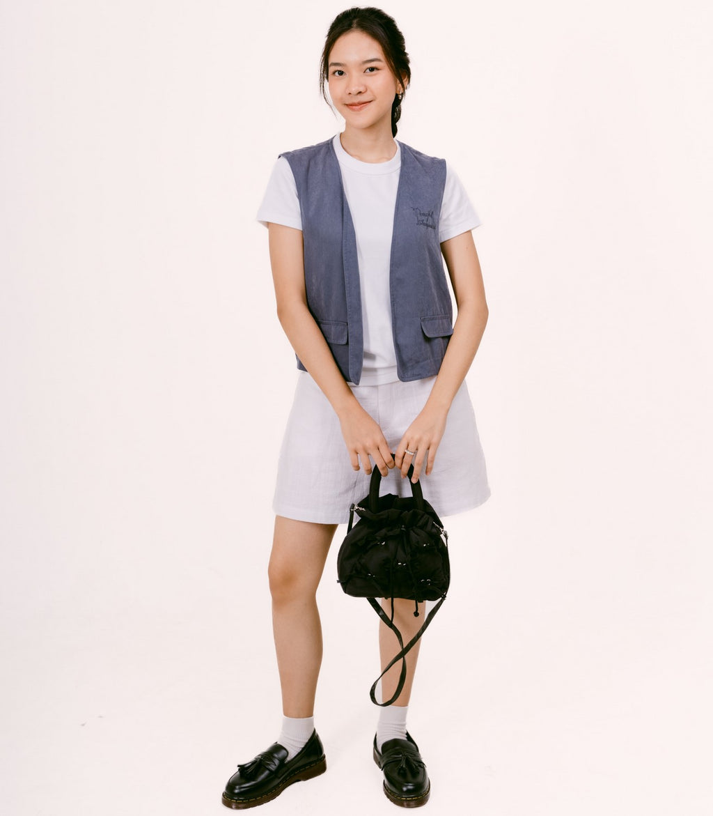 Flashy Tas Serut Wanita Cottrail Pita Hitam